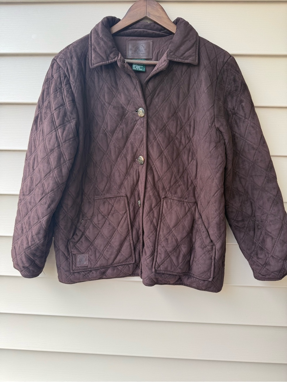 Lauren Ralph Lauren Brown Quilted Faux Suede Jacket – Petite Medium P/M